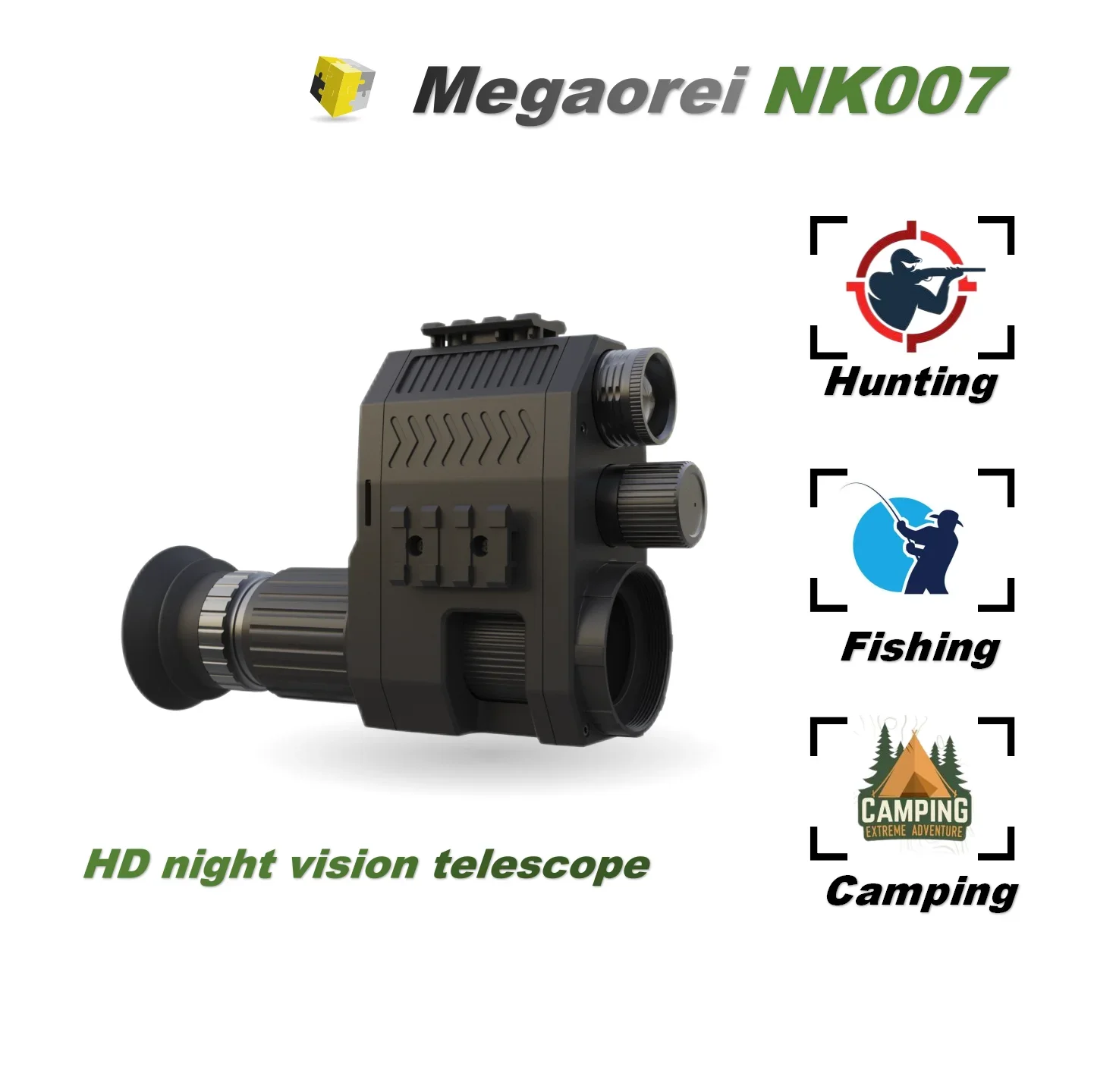 

Megaorei NK007 Тактический монокуляр ночного видения лазерный ИК цифровой зум мини-камера для рыбалки и охоты
