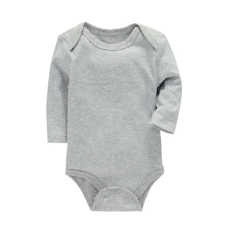 Solid Colour Baby's Rompers Cotton Bodysuit For Newborns Four Season Long Sleeve Infant Baby Girls Boys Clothes Jumpsuit 3-24M 5
