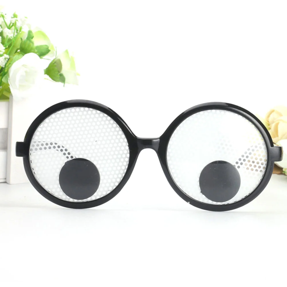 

2 Pcs Funny Glasses Glasses Prank Party Moveable Eyeball EyeGlasses Resin Novel Creative