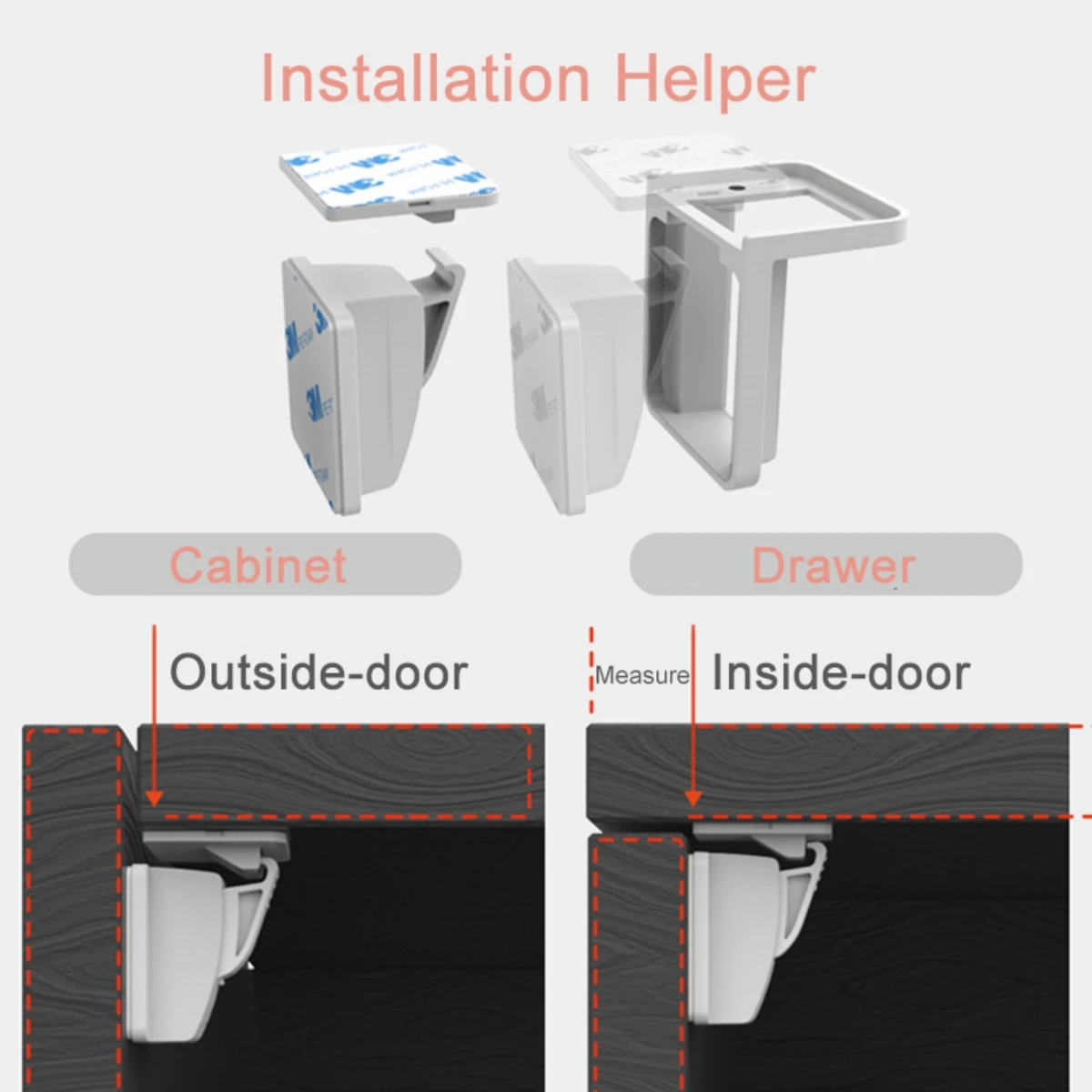 Cabinet Lock Child Lock Safety Lock Magnetic Child Protection Baby Safety Plastic Lock Drawer Latch Cabinet Door Limiter