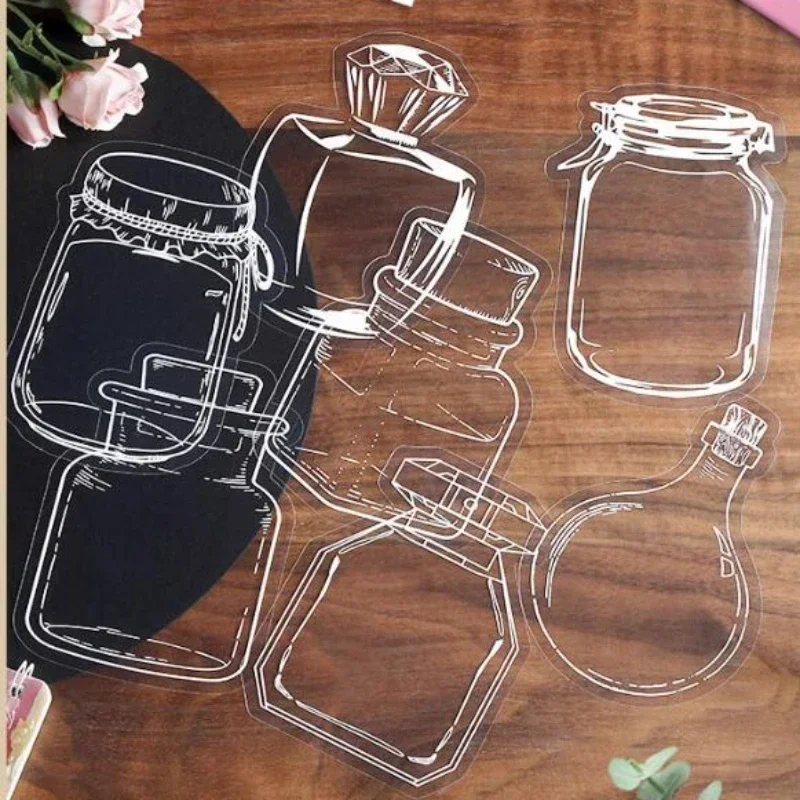 20 Pcs Transparent Dried Flower Bookmarks Flower Herbarium Bookmarks Reading Mark Page Stickers School Supplies