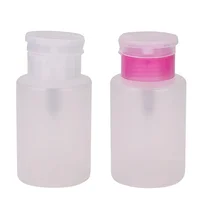 Bouteille à pompe vide portable de 210 ml, rose/transparente, distributeur de liquide pour dissolvant de vernis à ongles 3
