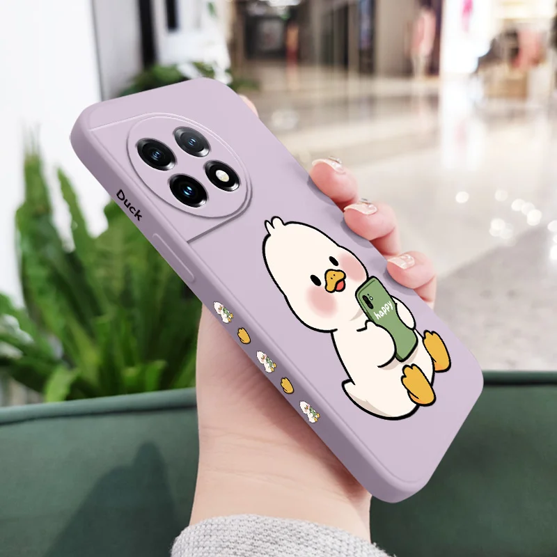 Adorable Duck Liquid Silicone Phone Case
