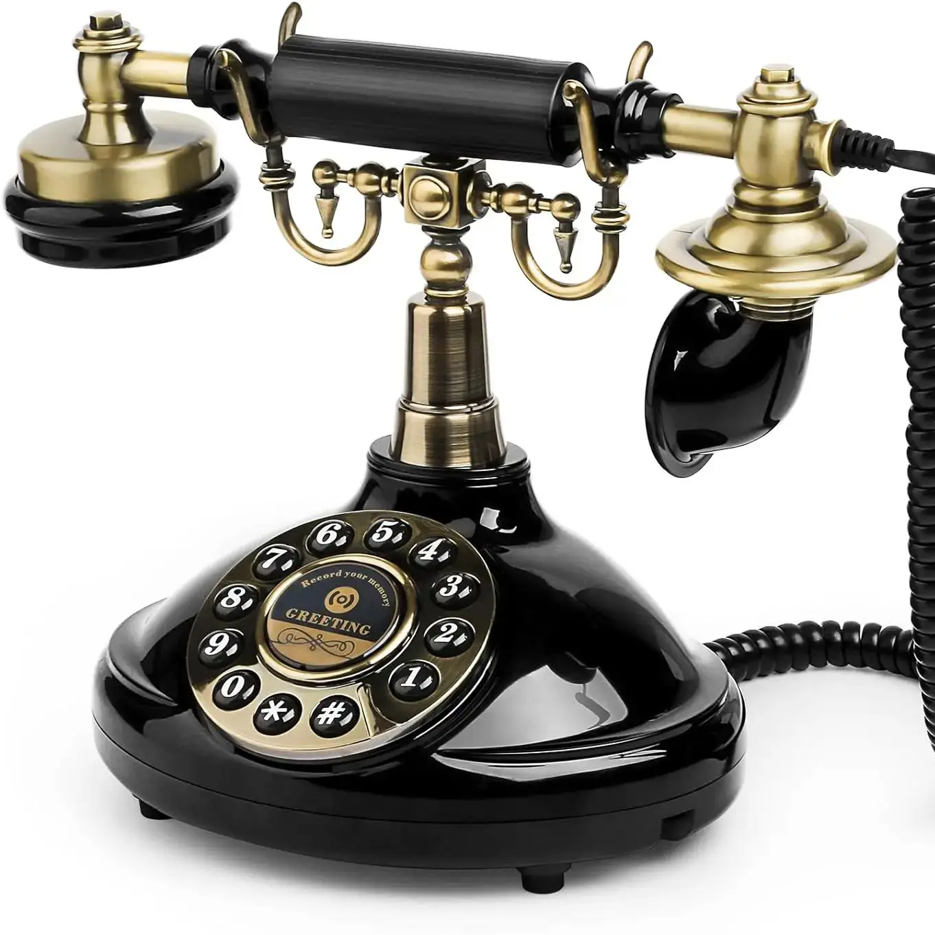 كتاب ضيوف صوتي بنمط عتيق ، هاتف زفاف ، رسالة صوتية...