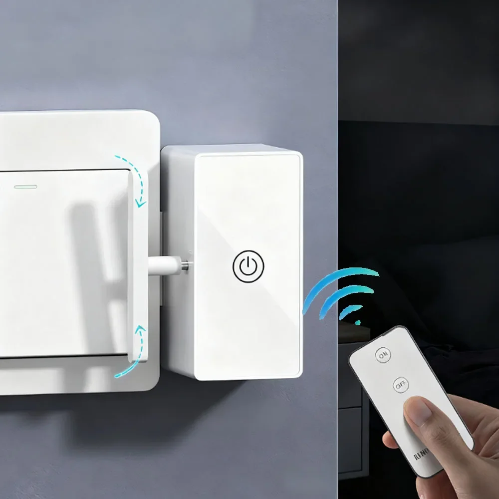Wiring-Free Wireless Remote Control Turn Off/on Tool Automatic Button Pusher Lazy Light Off Switchs Button