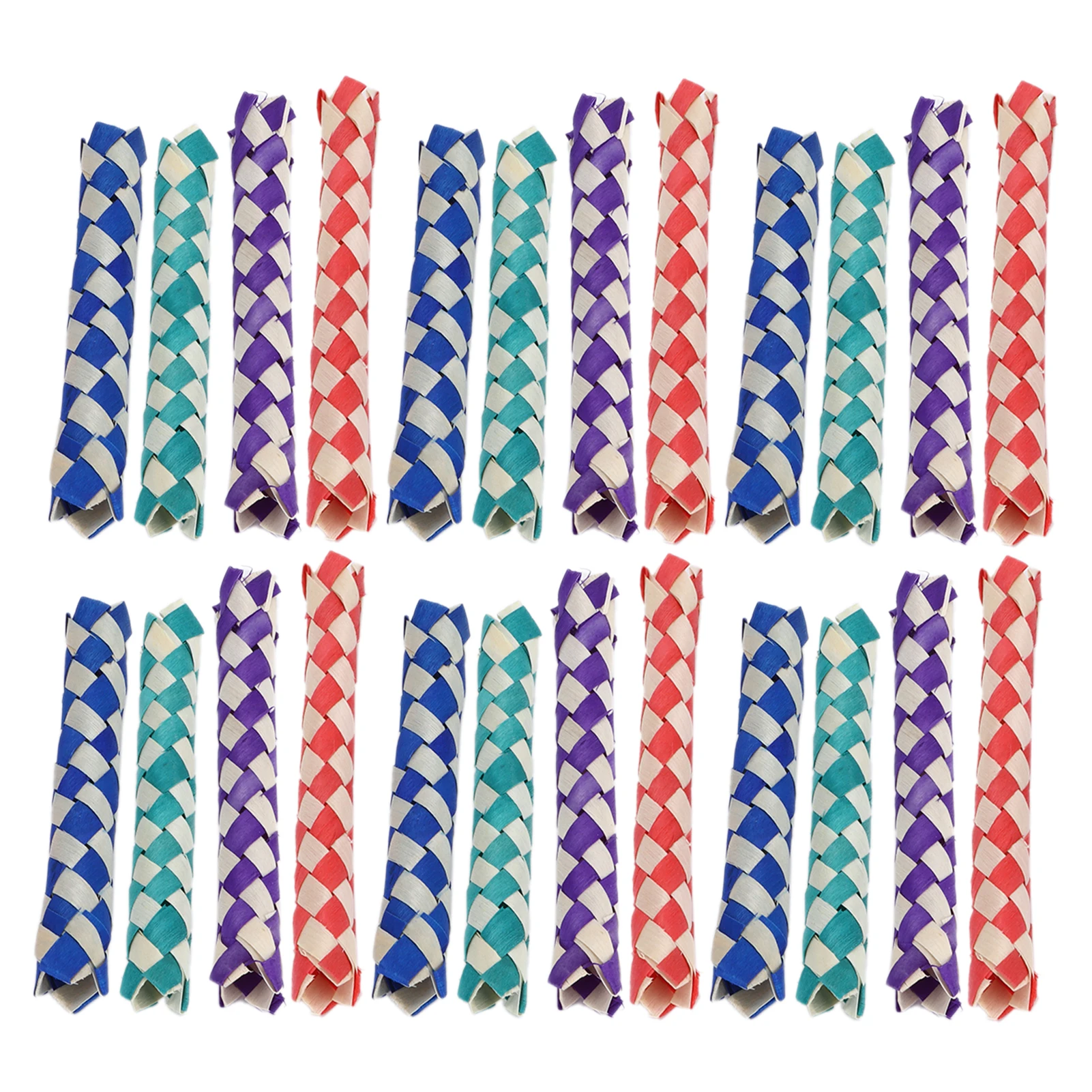24Pcs Finger Traps Birds Parrots Chew Chinese Bamboo Traps DIY for Kids Parties s bird accessories