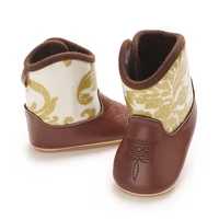 0-18M New Western Cowboy Rubber sole Non-SlipBoots Fashionable and Casual Infant/Toddler Mid length Boots Embroidered Baby Boots 4