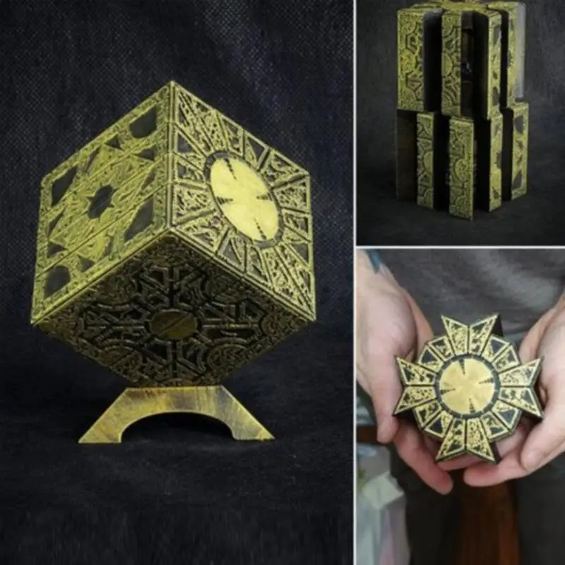 1:1 Hellraiser Puzzle Box Mobile Lament Horror Terror Figures Film Serie Hellraiser Cube Completamente Pinhead Prop Figurine Toy