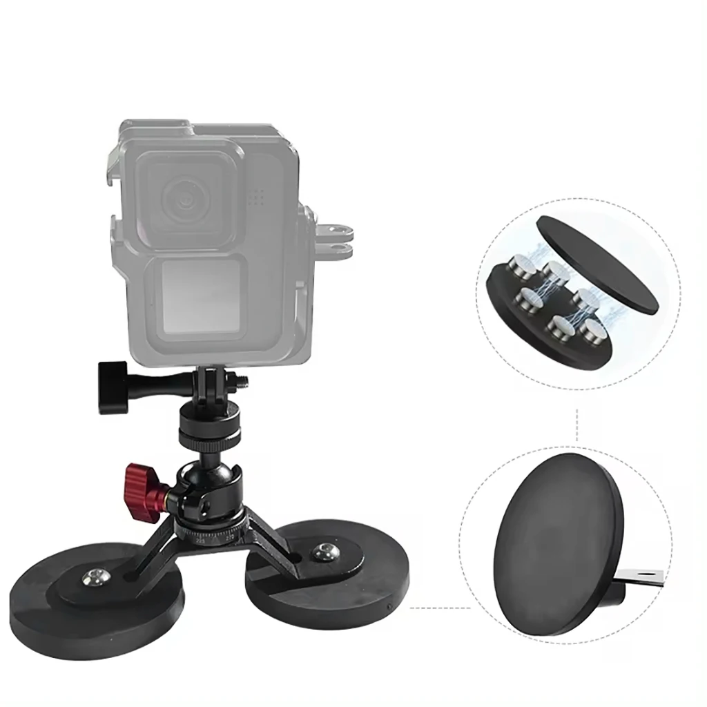 Starker Magnet magnet Saugnapf halterung Kugelkopf halterung Basis adapter für Gopro 12 Osmo Action DSLR Kamera Telefon Lichtst änder – Detail 2