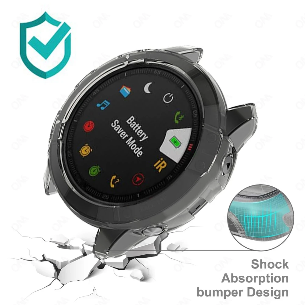 Фото Мягкий чехол из ТПУ для смартфонов Garmin Fenix 7 7S 7X 6 6S 6X Pro Чехол 5 5X Plus №3
