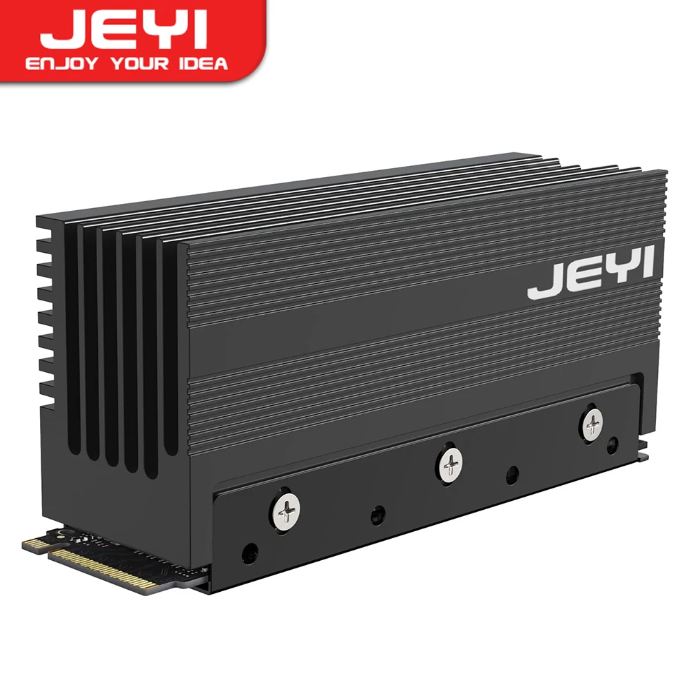 JEYI Copper M.2 NVMe SSD Heatsink - Finscold Q80 With 36 Copper Fins For 2280 SSDs