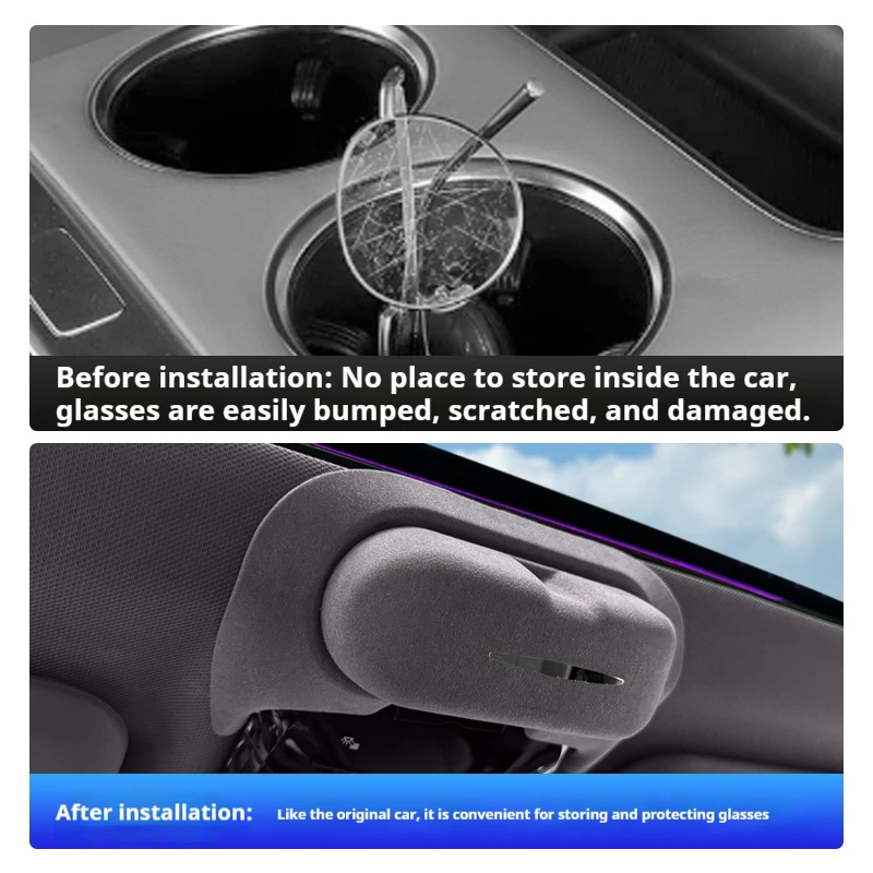 BMW X3 G45 2025 차량용 선글라스 케이스 정리함 텀블드 가죽 플립 안경 클립 선글라스 보관함 (인테리어 액세서리)