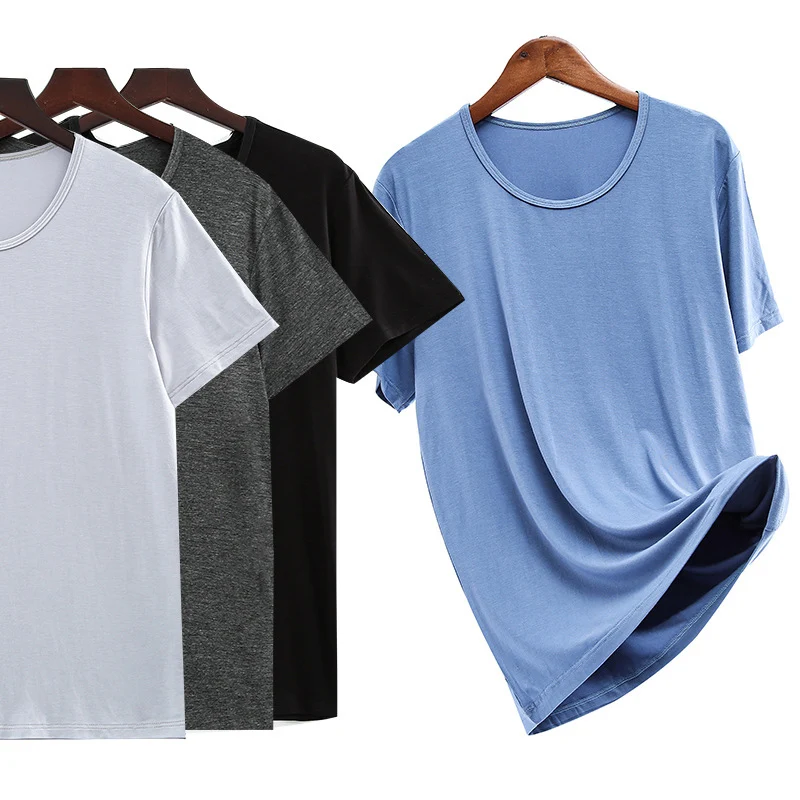 5 3 Pack Summer Men And Women With The Same Tight-fitting Modal Short-sleeved Youth Comfortable Soft Top Casual Joker T-shirt
