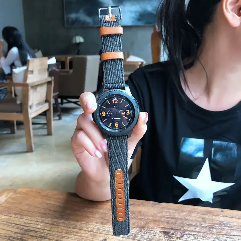 20mm 22mm Leather Strap For Samsung Watch 6/5/4/3 Huawei watch 4-3 GT3-2 bracelet Band For Amazfit GTR4/GTS4/Bip/Stratos3 Correa