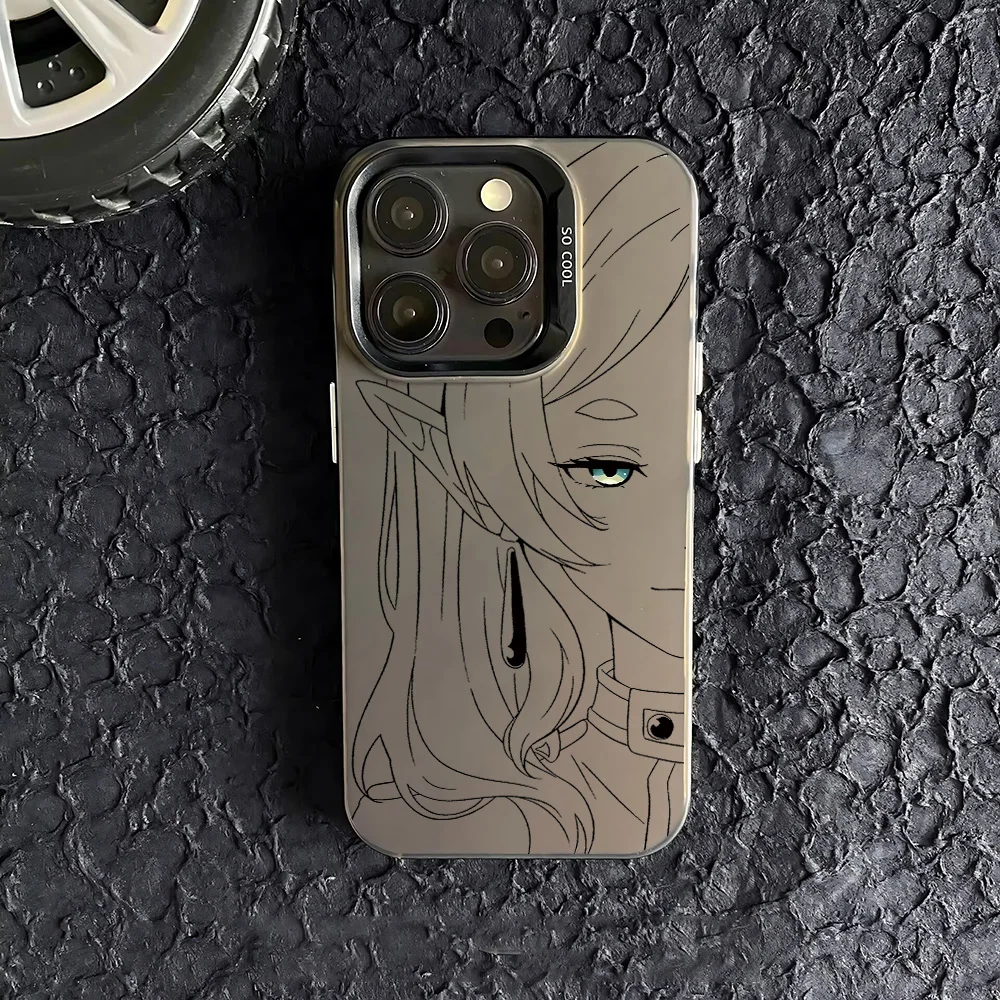 Sleek Matte Anime-Inspired Phone Case with Hot F-FrierenS Design
