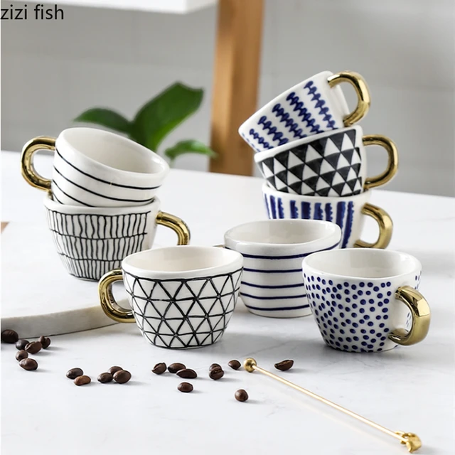 Ceramic Espresso Cup Afternoon Tea Cups Small Coffee Cup Water Cups Tea Mug  Milk Mug Coffee