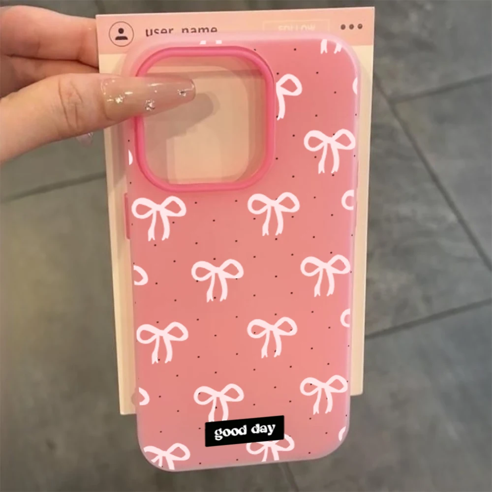 Bowknot Polka Dot Phone Case Cover