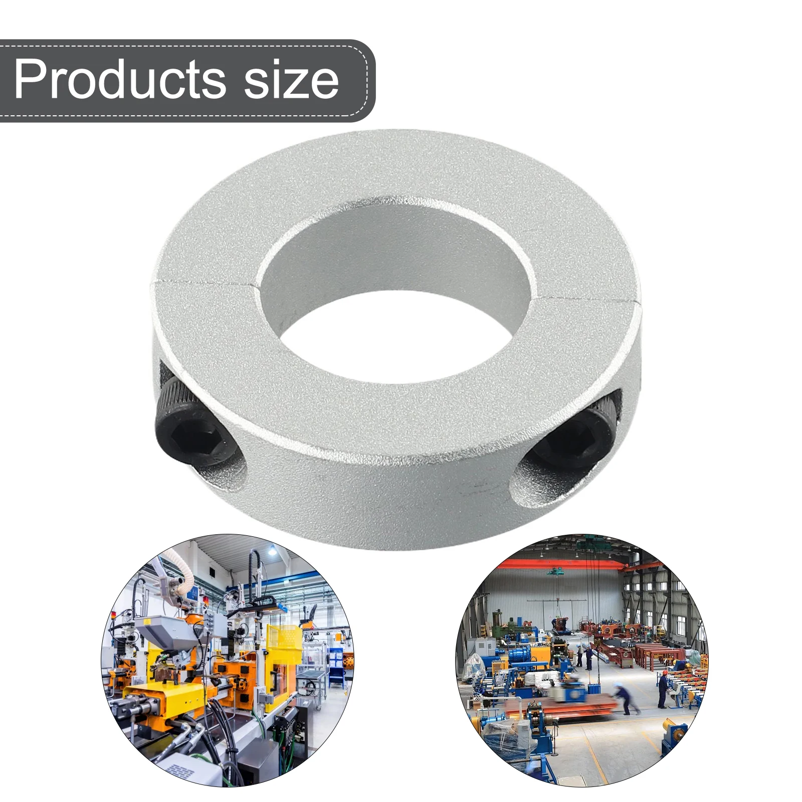1PCS Clamp Ring Collar Double Split 6mm To 40mm Inside Diameter Shaft Collar Clamp Shaft Clamp Bearing Backstop Ring Silver