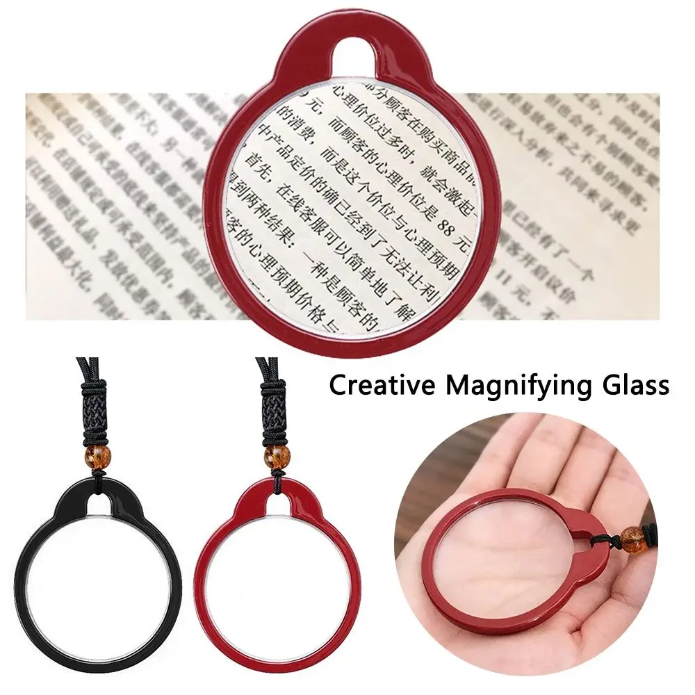 

New Practical Decoration Grandma Gift Necklace Magnifier Creative Magnifying Glass Reading Helper Magnifier Pendant
