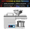 Cold/Hot Oil Expeller for Commercial Home Use Stainless Steel Electric Oil Press for Nuts Walnut Linseed Almond Rapeseed Sesame 2