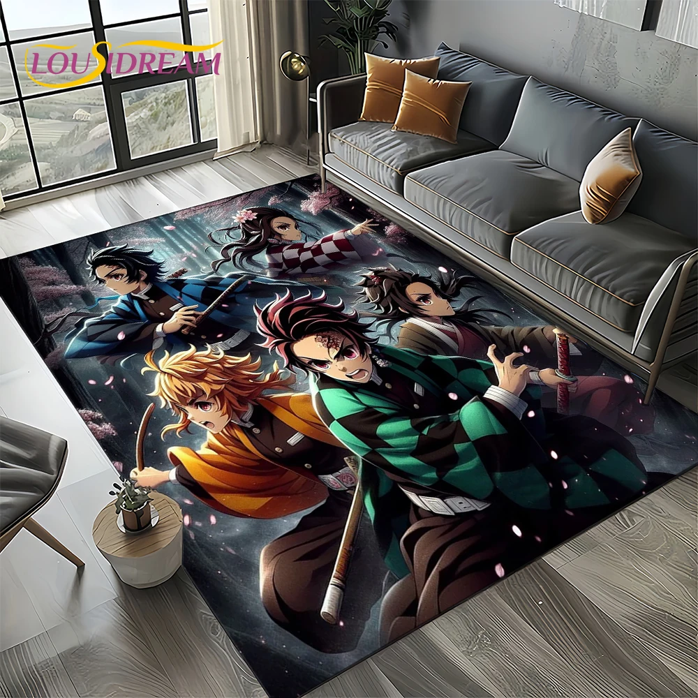 Cartoon Demon S-Slayer Carpet Rug for Living Room Bedroom