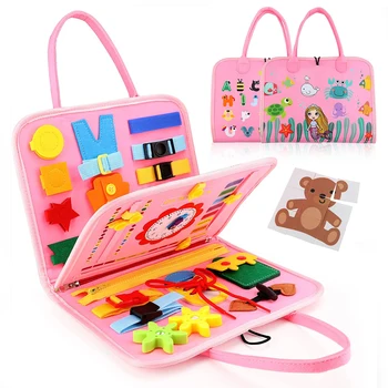 Montessori Toys Busy Board Sensory Activity Developing Board for Motor Skills,Learning Board for Toddlers  Christmas Gift 2