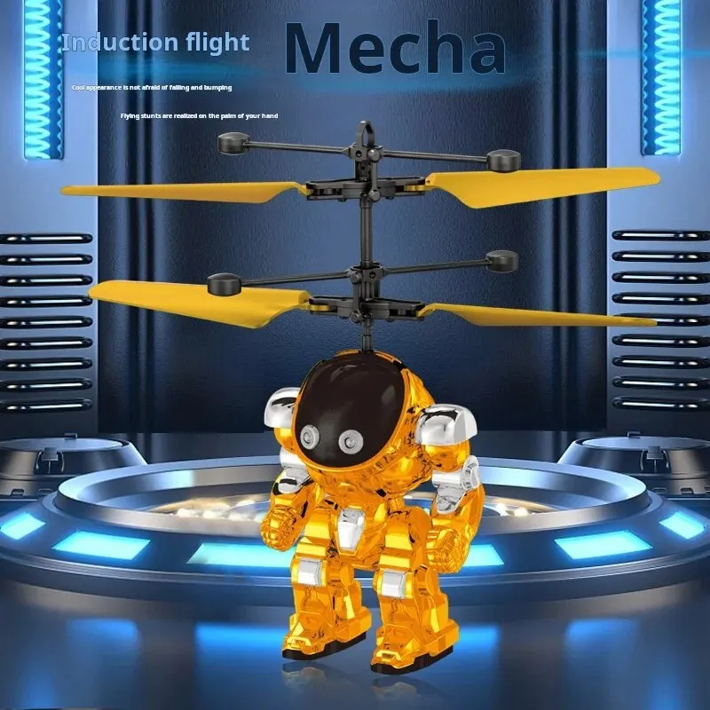 Flying Ball Toy Intelligent Sensing Aircraft Mech Warrior Flying Robot Luminescent Suspension Gesture Sensing