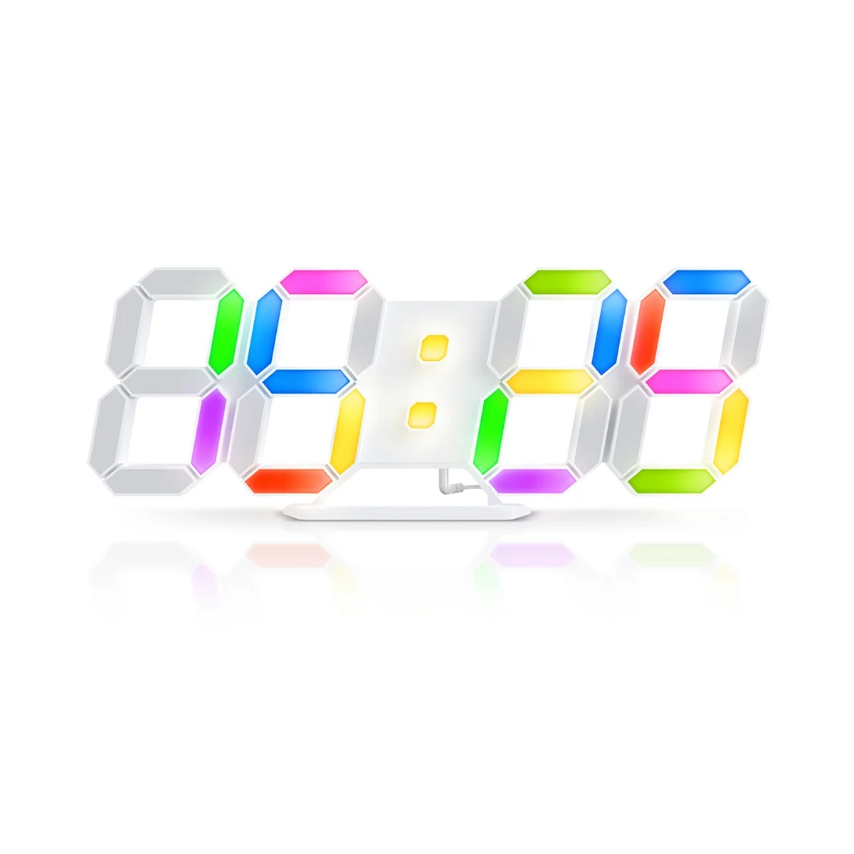 

3D LED Digital Wall Clock Rgb Clock Luminous Table Alarm Clock Time Date Table Clock with App Control Bedroom