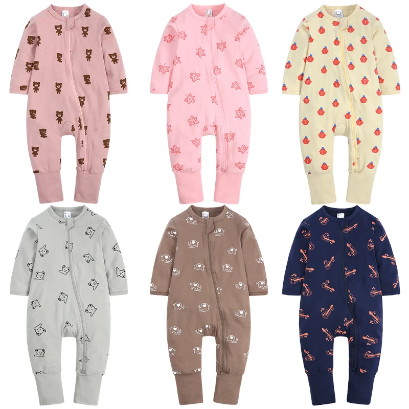 Cotton Long Sleeve Onesie Sleepwear 6