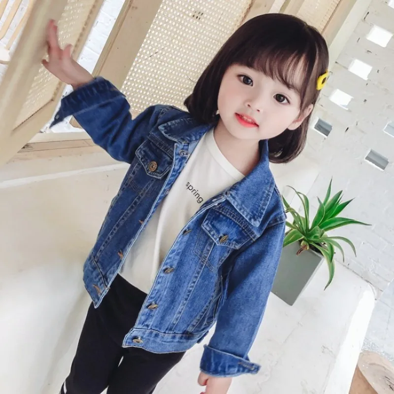 Girls Boys Denim Jacket Korean Style Loose Kids Spring and Autumn Clothing 2024 New Children Jacket Baby Top Fashion Clothing 6