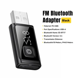 Advanced Bluetooth FM Transmitter & Wireless Car Audio Receiver with Handsfree Calling and Microphone (Bluetooth 5.4)
