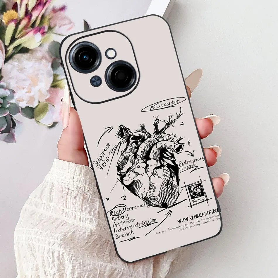 Fashion Cool Pattern Black Silicone Soft Phone Case