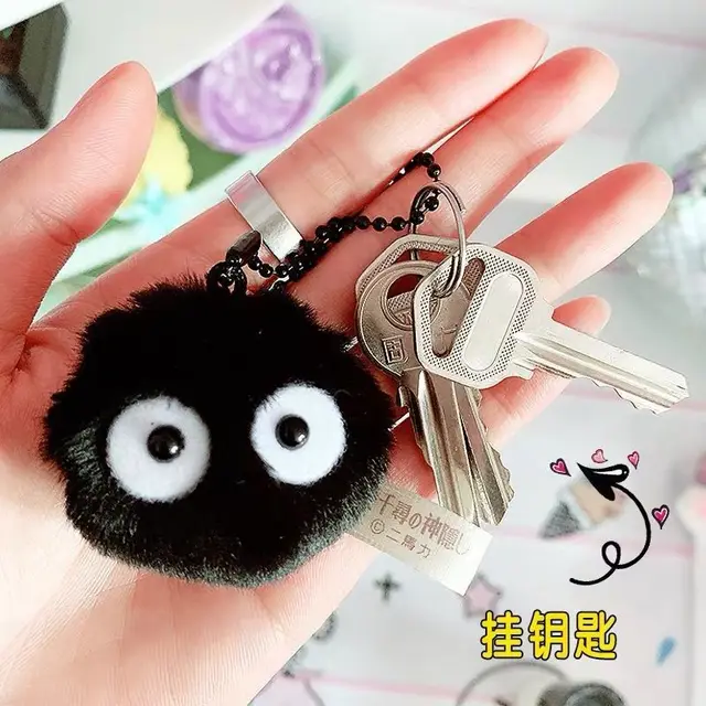 1pc Plush Keychain Spirited Away Hayao Miyazaki My Neighbor Totoro Briquettes Elf Doll School Bag Cute Accessories 3