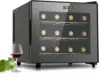 ,  12 Bottle Wine Fridge Small Dual Chip,  Wine Cooler Temperature Control, 46-66°F, Mi 1
