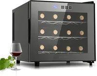 ,  12 Bottle Wine Fridge Small Dual Chip,  Wine Cooler Temperature Control, 46-66°F, Mi 1