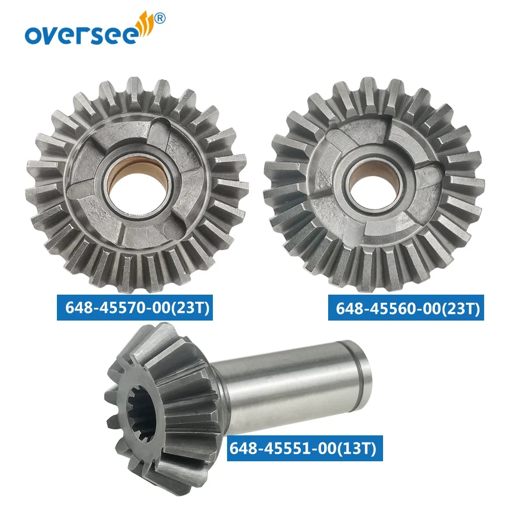 648 Gear Kit For Yamaha Outboard Motor 2T 25HP C25 F25 Forward Gear 648-45560; Reverse 648-45570; Pinion 648-45551-00