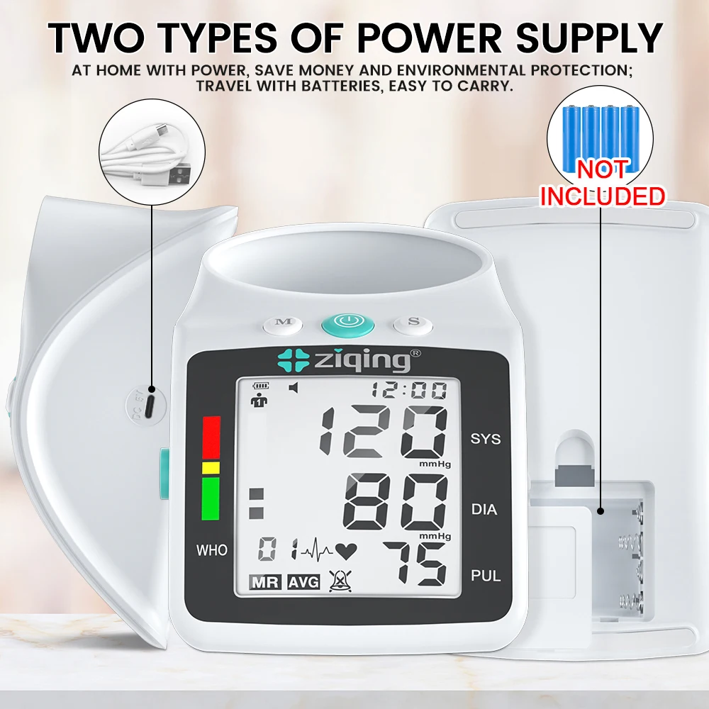 Household Arm Sphygmomanometer LCD Digital Sphygmomanometer Voice Blood Pressure Monitor Automatic Measurement Tonometer