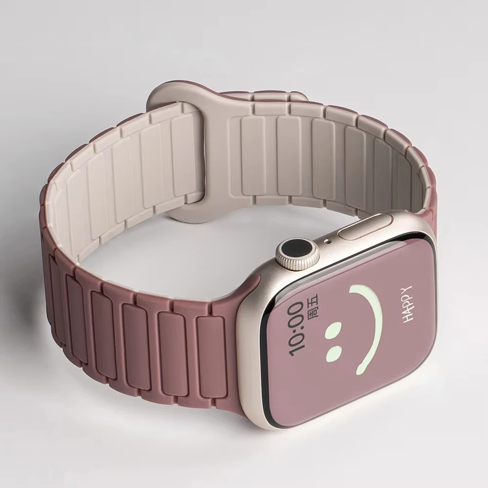 รูปสินค้า สายซิลิโคนแม่เหล็ก iWatch 40-49 มม. ปรับได้ ใส่สบาย ทนทาน