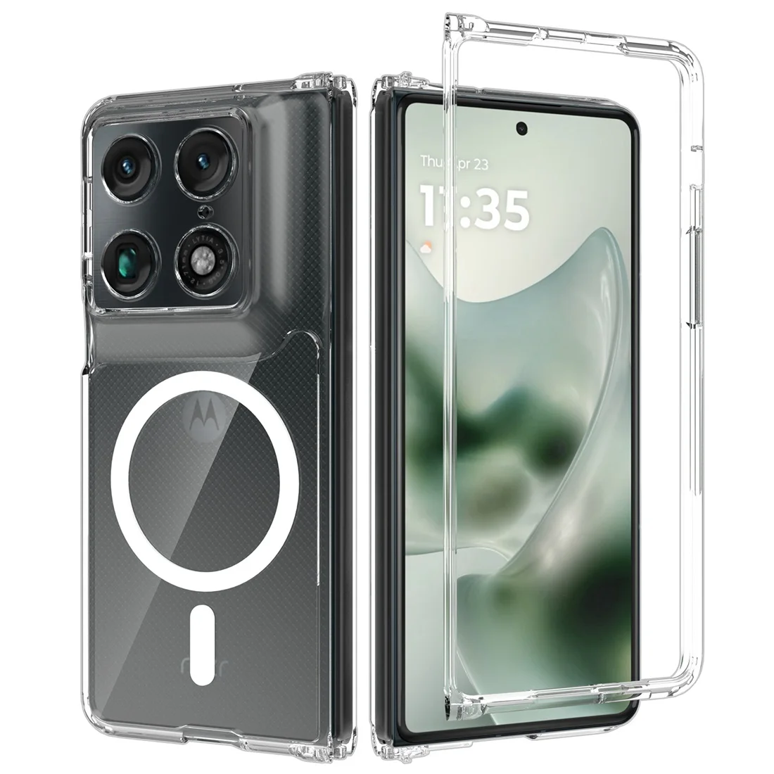 Clear Phone Case with MagSafe for Drop Protection, Designed for Foldable Phones