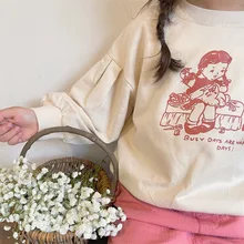 

2022 New Baby Girls Long Sleeve Hoodies Tops Spring Autumn Kids Cute Sweatershirt Korean Style Children Clothes Toddler Shirt