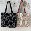 Canvas Bags Handbag for Women Shopper Cute Cat Tote Bag with Zipper Designer Bag Japanese Style Cartoon Small Shoulder 2 Canvas Bags Handbag for Women Shopper Cute Cat Tote Bag with Zipper Designer Bag Japanese Style Cartoon Small Shoulder 2