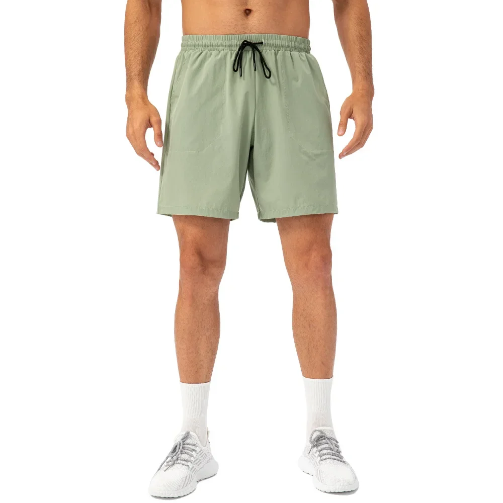 AL Men Pants Summer Workout Shorts Loose Running Fitness Shorts Lightweight Breathable Quick Drying Coolness Casual Sports