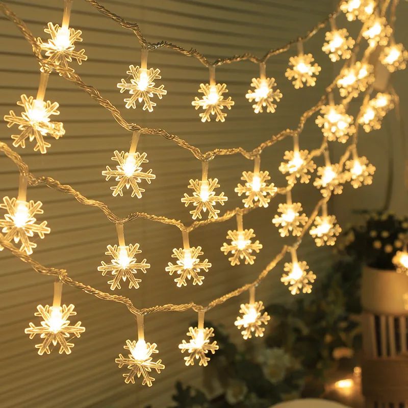 

3M 20LED Snowflake Light Christmas Decoration DIY Garland Indoor Fairy Lights String Christmas Party Home Decor New Year Gifts