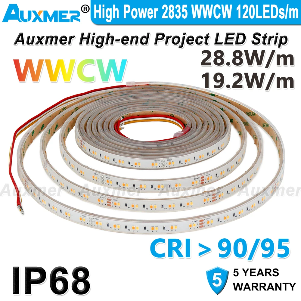 high-power-2835-wwcw-led-strip-lights120leds-m-ip68-waterproof-dynamic-white-led-tape-cri90-95192w-288w-m-dc12-24v-bathroom