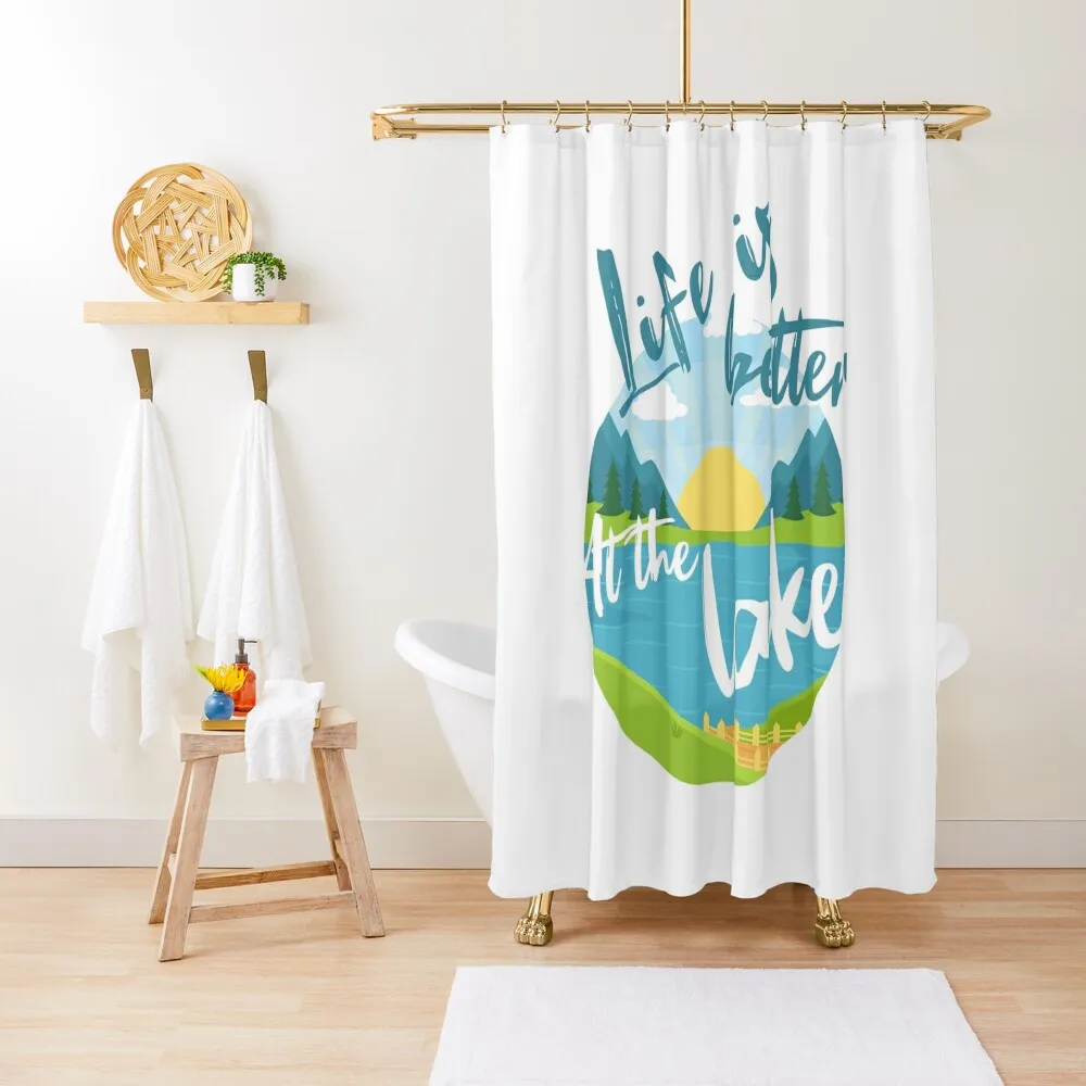 

Life is better at the lake Shower Curtain Bathroom Accessorys For Bathrooms Curtain
