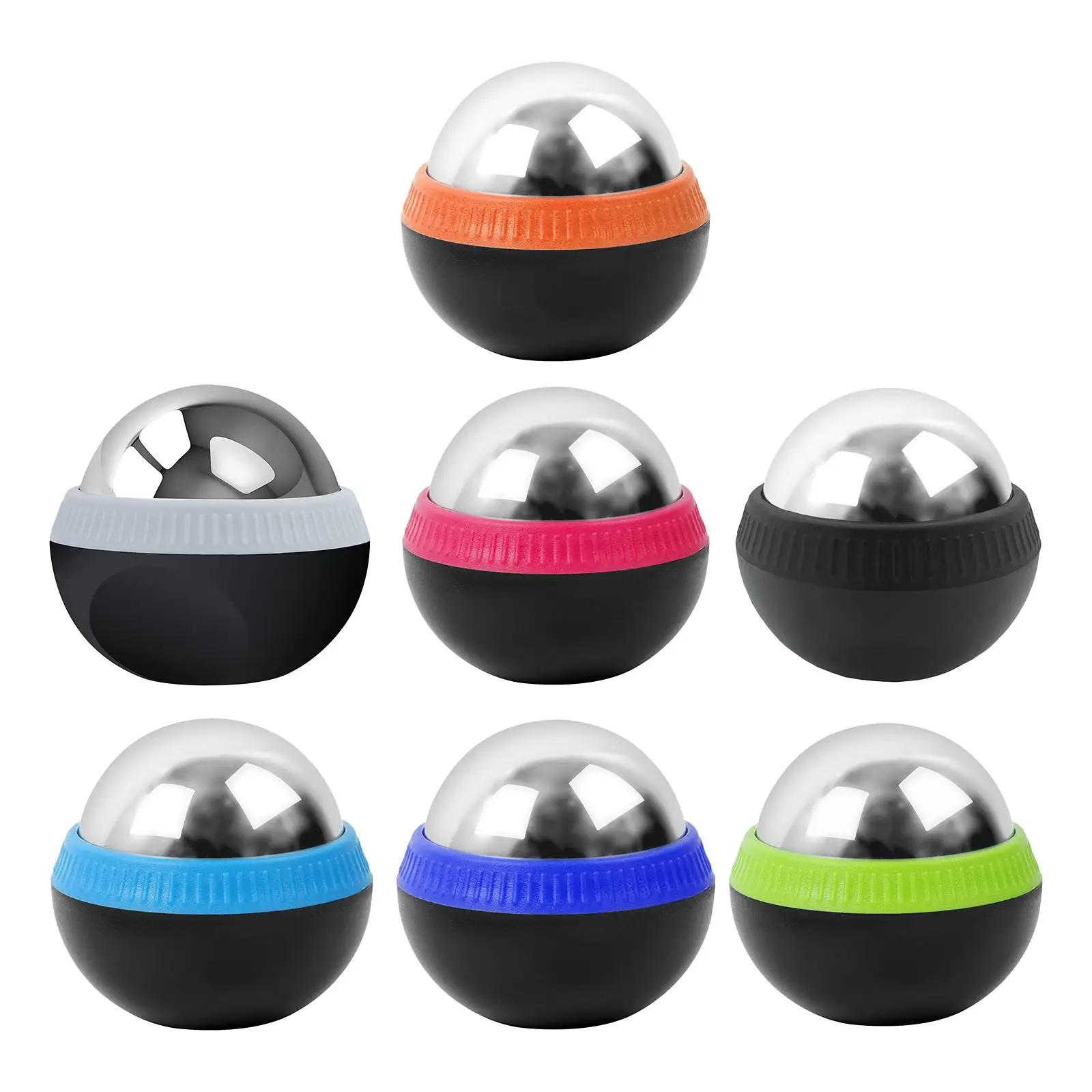 Stainless Steel Cold Massage Roller Cold&Heat Relief Massage Ball Deep Tissue 2