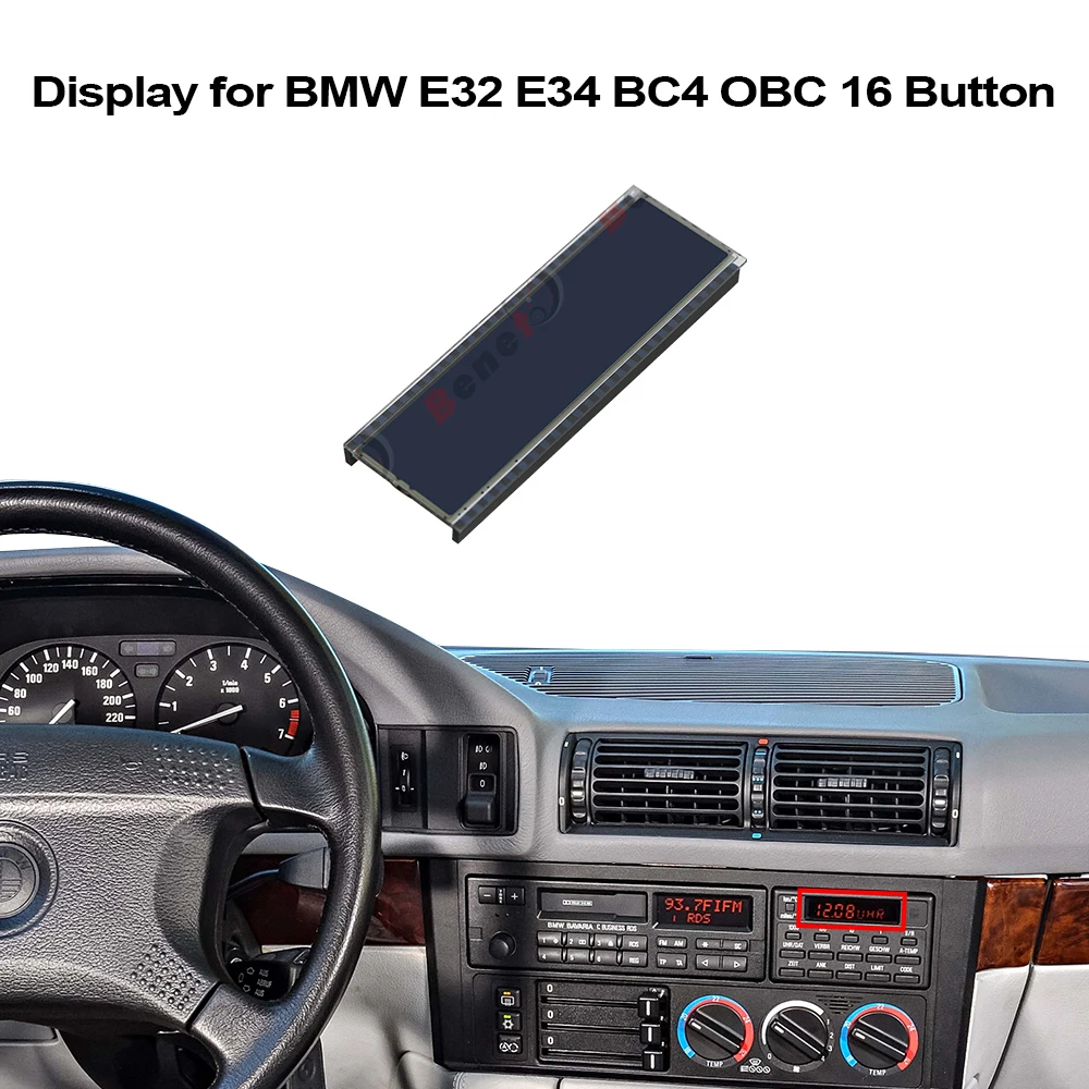 Display For Bmw E32 E34 Bc4 Obc 16 Button 65818351055 - Gauge Sets 