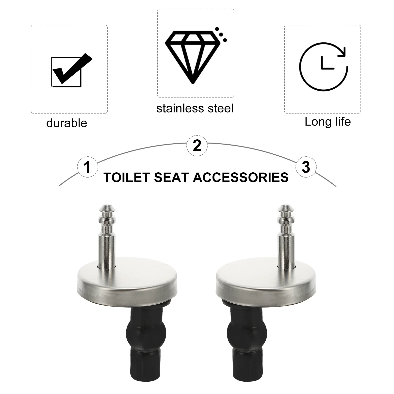 Toilet Seat Accessories Quick Release Double Hinge Bolt
