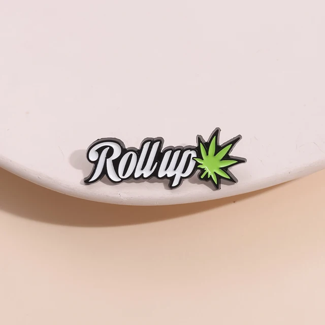 Roll Up Enamel Pins Brooches Lapel Badge 4