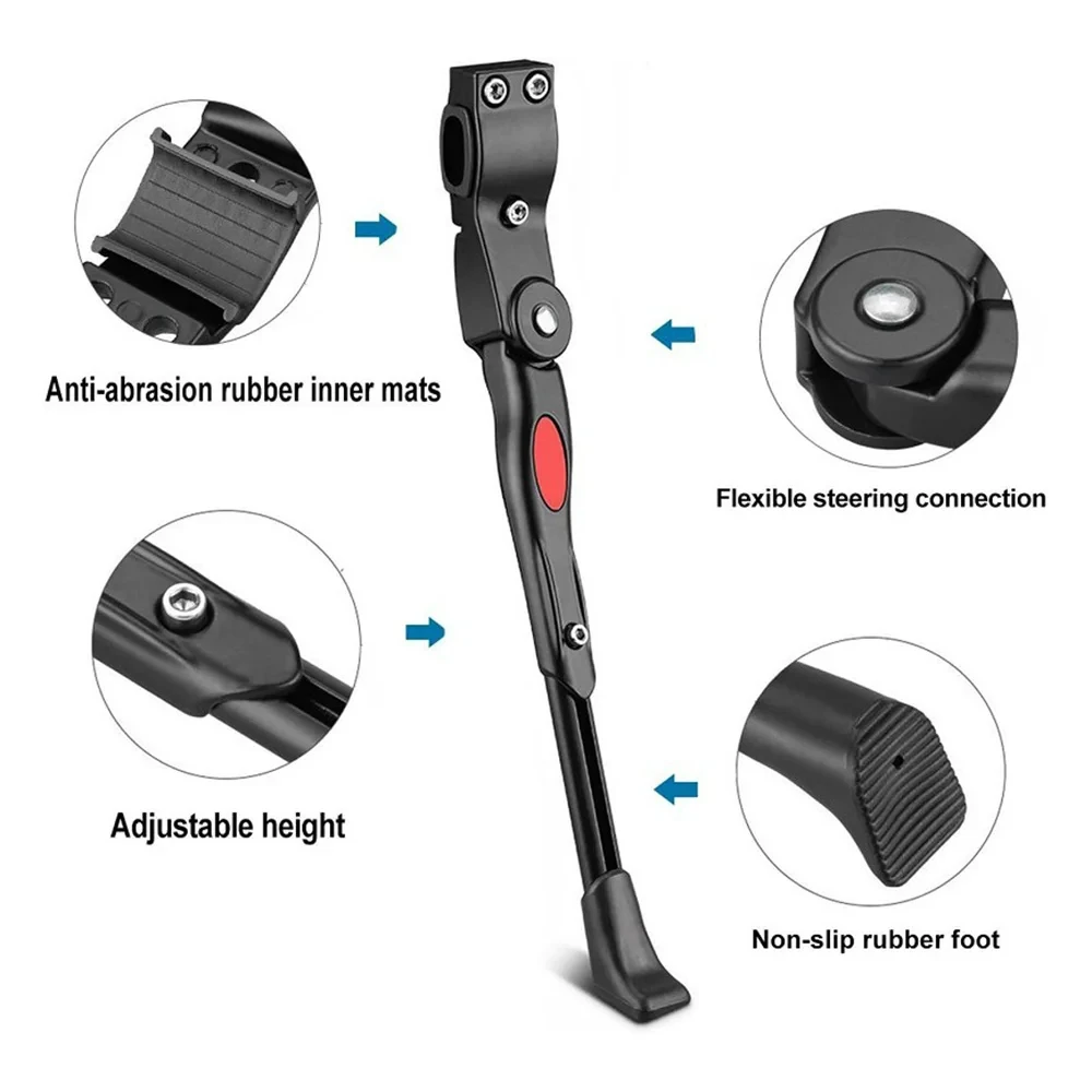 Adjustable Bicycle Kickstand Support Foot Brace for Mountain & Road Bikes